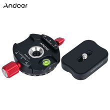 Andoer PAN-C1 Panoramic Tripod Head Clamp Adapter Aluminum Alloy with Quick Release Plate for Arca-Swiss AS Standard QR Plates 2024 - buy cheap