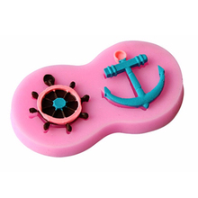 3D Anchor Rudder Wheel Ship Shape Silicone Fondant Mould Chocolate Candy Cookie Mold Cake Decorating Tools DIY Clay Resin Art 2024 - buy cheap
