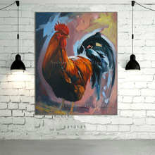 Hand Painted Good Quality Cock Oil Painting Hang Paintings Modern Animals Wall Picture Home Decor Impression Canvas Painting 2024 - buy cheap