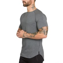 Camiseta deportiva de algodón para hombre, prenda de vestir, de manga corta, estilo Rashgard, para correr, entrenamiento y Fitness 2024 - compra barato