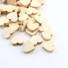 DIY Heart Shape Wood Beads 20pcs 20mm Wood Color Natural Wooden Beads for Jewelry Making Handmade Baby Rattle Pacifier clip 2024 - buy cheap