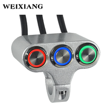 22mm Motorcycle Switches Handlebar Mount Switch For Headlight Fog Light ON OFF High Low Beam Aluminum Alloy With Indicator Light 2024 - buy cheap