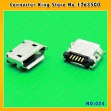 Conector micro usb para tablet e pc, conector longo 5p, 5 pinos, 2 pés dip, porta de carregamento para nokia/lenovo/oppo 2024 - compre barato