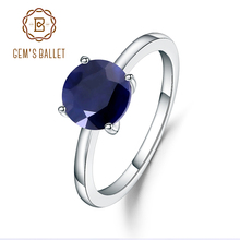 Anéis de ballet com pedra preciosa 2.57ct, prata esterlina 925 de safira azul natural, joia fina para casamento e noivado para mulheres 2024 - compre barato