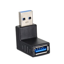 Новый USB 3,0 A адаптер «Папа-мама», удлинитель, 90 градусов, прямоугольный адаптер, штекер с женскими концевыми точками, вверх, DOM668 2024 - купить недорого