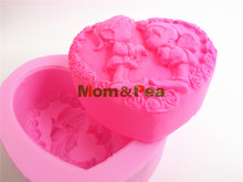 Mom & Pea-molde de silicona con forma de corazón para niño y niña, decoración de pasteles, Fondant, pastel, 3D, grado alimenticio, 0347 2024 - compra barato