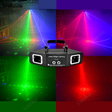 Duplo padrão de feixe luz laser ktv música festa noite clube luzes discoteca flash barra iluminação palco colorido luzes led cd50 w01 2024 - compre barato