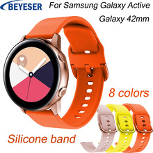 Для amazfit bip ремешок для Samsung Galaxy watch active/42 мм Gear S2 спортивный ремешок для часов 20 мм силиконовый браслет на запястье 2024 - купить недорого