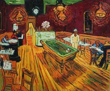 Famous Living Room Oil Painting on Canvas Art The Night Cafe II by Vincent Van Gogh Scenery Painting Impressionist Handpainted 2024 - buy cheap