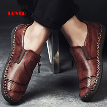 Classic Comfortable Men Casual Shoes Loafers Men Shoes Quality Split Leather Shoes Men Flats Hot Sale Moccasins Shoes Plus Size 2024 - buy cheap