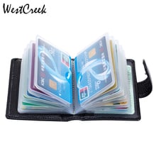 WESTCREEK Brand RFID Genuine Leather Women Fashion Hasp Credit Card Holder Casual Men Anti Theft ID Card Holder 2024 - buy cheap