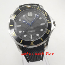 41mm no logo gray dial Luminous saphire glass;black Ceramic Bezel Automatic movement men's watch-BA96 2024 - buy cheap