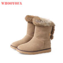 Botas de nieve peludas para mujer, zapatos cálidos y cómodos, de tacón bajo, informales, talla grande 43, color amarillo y gris, gran oferta, WB88 2024 - compra barato