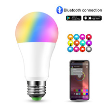 15W RGB Smart LED Bulb E27 B22 RGBW RGBWW Smart Light Lamp Music Voice Control Bluetooth Multiple Colors LED Light for Home 2024 - buy cheap