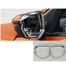 For Honda civic 10th sedan 2016 2017 2018 Car Rear Rearview Glass Mirror Rain eyebrow Shield Sun Visor Shade ABS Chrome 2pcs 2024 - buy cheap