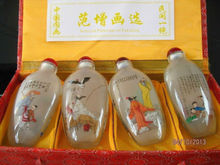 Exquisite Chinese Hand Painting Glass Historical Figures Snuff Bottles 2024 - buy cheap