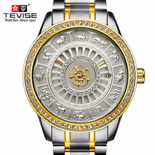 TEVISE Men Automatic Mechanical Watch Stainless steel Watches Self-Winding Waterproof Top Luxury Gold Clock Relogio Masculino 2024 - buy cheap