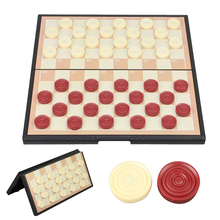 100 Checkers Plastic Magnetic Checkers Set Portable Game of Checkers Folding Checkerboard Chess Game for Kids Toy Gift LG5 2024 - buy cheap