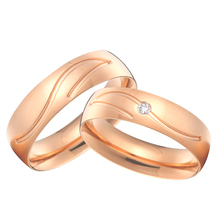 custom titanium jewelry wedding bands rings sets rose gold color alliance anillos anel aneis femininos 2024 - buy cheap