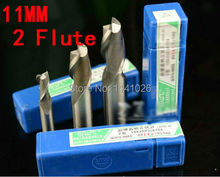 Envío Gratis 5 pc 11mm 2 flauta HSS y Punta de aluminio cortador CNC Bit, cortador de dos flautas de caña recta superdura 2024 - compra barato