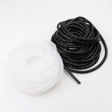 6.5M 12mm Black Wire Spiral Wrap Sleeving Band Tube Cable Wire Protector Black White 1pc 2024 - buy cheap