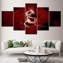 Canvas Painting Dragon abstract sign 5 Pieces Wall Art Painting Modular Wallpapers Poster Print for living room Home Decor 2024 - buy cheap