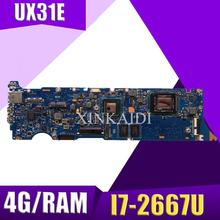 XinKaidi  UX31E Laptop motherboard I7-2667U/i7-2640M CPU 4GB Ram for ASUS UX31E Test mainboard UX31E motherboard test 100% ok 2024 - buy cheap