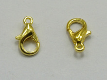 100 Golden Plated Jewelry Lobster Clasp Findings 12x6mm 2024 - buy cheap