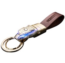 Новый лучший брелок для ключей с леопардовым принтом со светодиодной подсветкой, мужской брелок для автомобиля, подарок для вечеривечерние, ювелирный брелок для ключей K1820 2024 - купить недорого