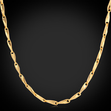 Chain Women Necklaces Gold Color Charms Jewelry Trendy 50CM 3MM Men Chain Vintage Necklace N215 2024 - buy cheap