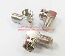 Free shipping  5pcs F male to F female in series right angle RF adapter connector,F-Type/satellite Male to Female connector 2024 - buy cheap