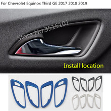 Car Styling Cover Protect Stick Trim Door Inner Built Handle Bowl 4pcs For Chevrolet Equinox Third GE 2017 2018 2019 2024 - buy cheap