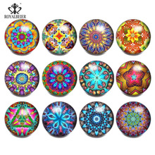 ROYALBEIER 12pcs/lot Mixed Printing Flower Pattern Round Snap Buttons Charms 18/20mm Snap Necklaces Bracelet For Women KZa002 2024 - buy cheap