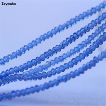 Isywaka luz azul cor 1980 pces 1mm rondelle áustria facetado cristal grânulos de vidro solto espaçador contas redondas para fazer jóias 2024 - compre barato