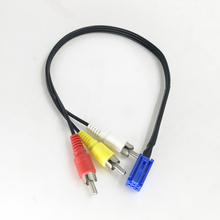 Biurlink-Cable macho de Audio para DVD de coche, Unidad Central de Navegación, conector AV azul de 6 pines, 3RCA, 3040 2024 - compra barato