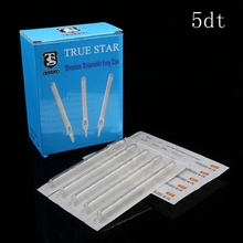 Pro 50PCS 5DT Sterile clear long Disposable Tattoo Nozzle Tips Tube new arrival for tattoo needles for machine 2024 - buy cheap