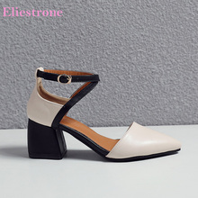 Sandalias de verano para mujer, zapatos de tacón alto de Gladiador, Nude, talla grande 11 32 43 46, WS194 2024 - compra barato