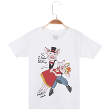 Hot Sale Boy Tshirt Children Clothing Funny T-Shirt Pig Printed Fashion Cotton White Child Short Sleeved T Shirts For Girls Tees 2024 - buy cheap