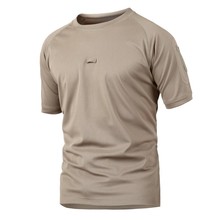 Мужская Тактическая Военная футболка Coolmax с коротким рукавом, летняя армейская быстросохнущая Повседневная футболка с круглым вырезом, дышащая футболка 2024 - купить недорого
