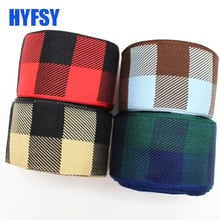 New 1-1/2 38mm plaid ribbon 10 yards DIY handmade material headdress bow polyester clothing accessories Double sided 2024 - buy cheap