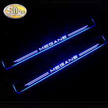 Car Sticker Acrylic Moving LED Welcome Pedal Car Scuff Plate Pedal Door Sill Pathway Light For Renault Megane 3 III 4 IV 2024 - buy cheap