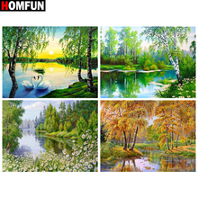 HOMFUN Full Square/Round Drill 5D DIY Diamond Painting "Tree scenery" 3D Embroidery Cross Stitch 5D Home Decor Gift 2024 - buy cheap