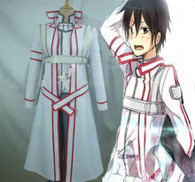 Sword Art Online Kirigaya Kazuto white uniform anime Cosplay costume for man halloween party 4 in1 coat+ shirt+ pants+ belt 2024 - buy cheap