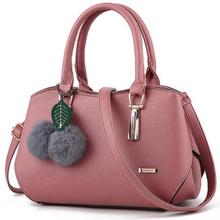 High quality hair ball decoration PU women's shoulder bag new fashion trend ladies Messenger bag luxury brand designer handbag 2024 - buy cheap