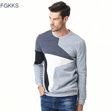 FGKKS New Autumn Fashion Men Hoodies Casual Pullovers Round Collar Male Pullover Sportswear Tracksuit Mens Sweatshirt 2024 - buy cheap