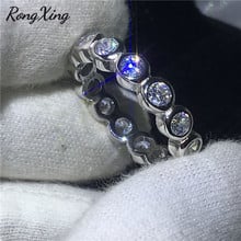 RongXing Shining White CZ Stone Engagement Rings for Women Silver Color Crystal Zircon Wedding Promise Ring Female Jewelry 2024 - buy cheap