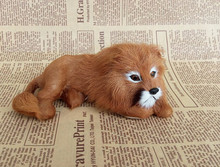 cute small simulation lion toy handicraft lifelike lying lion doll gift about 20x7 cm 2024 - buy cheap