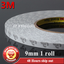 1X 9mm*50 meters Length 3M 9080 Double Sided Adhesive Tape, for Nameplate, Case, LED Strip Adhesive, Common Using #1501 2024 - buy cheap