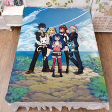 Anime FAIRY TAIL characters sexy girl Natsu Lucy Heartfilia Erza Scarlet bed sheet & flannel blanket summer quilt 150x200cm 2024 - buy cheap