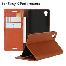 Роскошный кожаный чехол-бумажник для Sony Xperia X Performance F8132, откидной Чехол, деловые чехлы для телефонов, защитный чехол 2024 - купить недорого